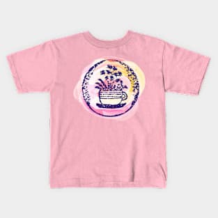 Colorful Cup of Flowers Kids T-Shirt